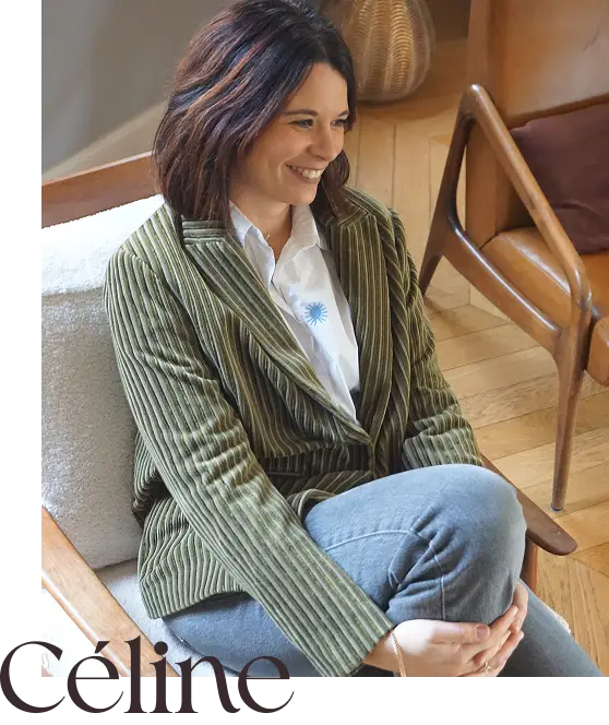 Céline Couderc décoratrice d'intérieur souriante et passionnée